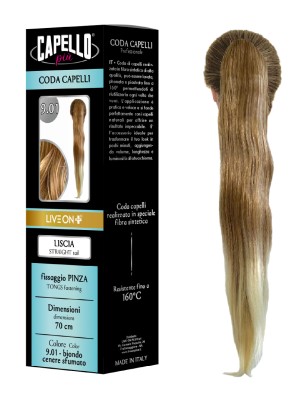 Capello Più Coda Capelli Liscia con Pinza 70cm Nr. 9.01