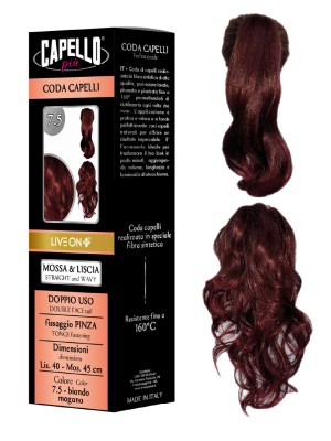 Capello Più Coda Capelli Double Face con Pinza 40/45cm Nr. 7.5