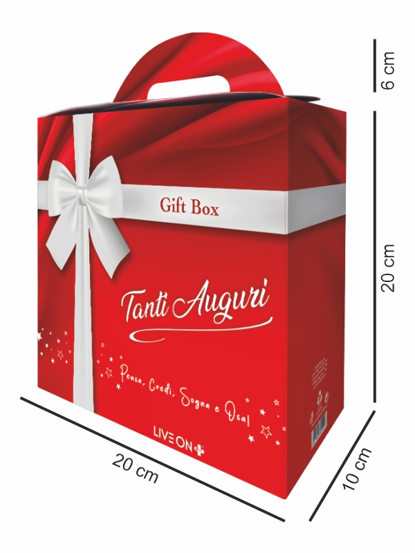 Gift Box Rossa Tanti Auguri 20x10x20h