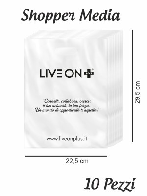 Shopper Busta in Plastica Media 10pz