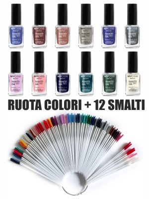 MYCOS Nail Care 12pz Smalti + Cartella Colori in omaggio