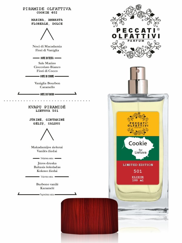 Peccati Olfattivi Cookie for Lietuva 501 ELIXIR 100ml LIMITED EDITION