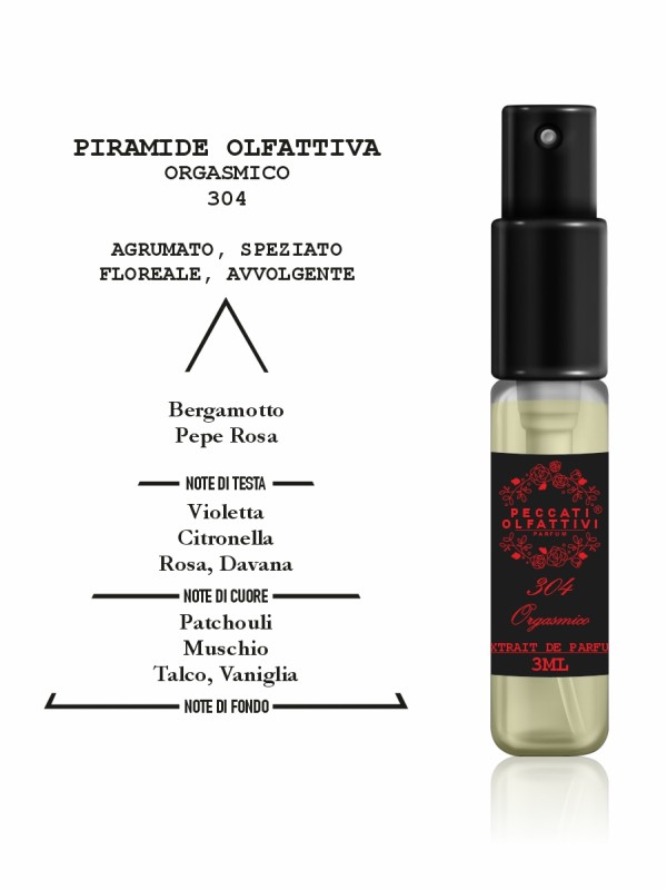 Peccati Olfattivi Orgasmico 304 NICHES 3ml EXTRAIT DE PARFUM