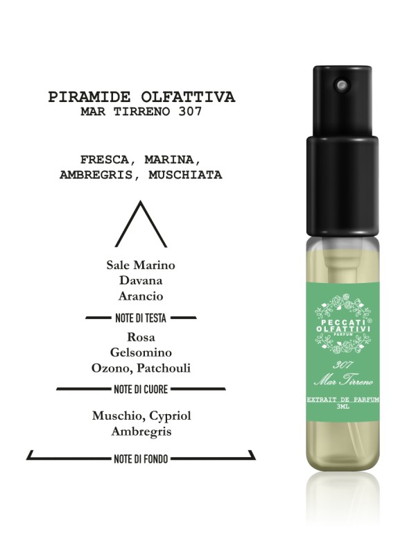 Peccati Olfattivi Mar Tirreno 307 NICHES 3ml EXTRAIT DE PARFUM