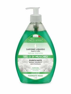 Pelle Attiva Sapone Viso e Mani - Velo di Muschio 1 Litro 