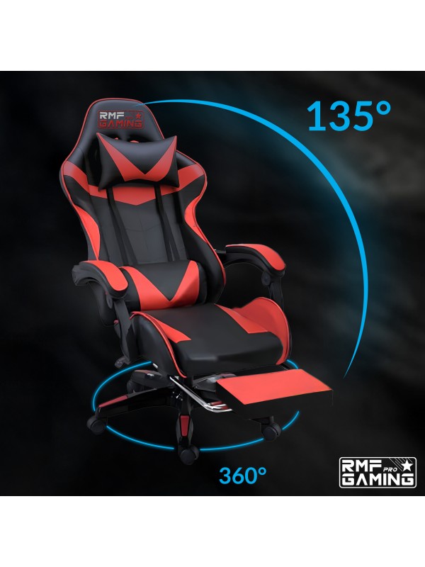 RMF PRO Sedia Gaming in Ecopelle - ROSSO/NERO